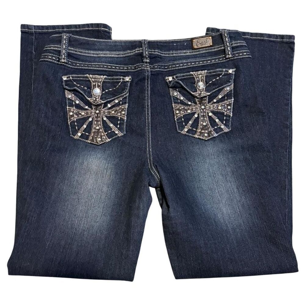Earl-jean Women's Blue and Navy Jeans